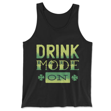 Drink Mode On Men/Unisex Tank in Black color